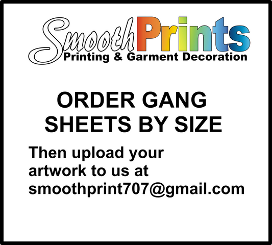 Gang Sheets By Size