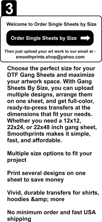 Single Sheets DTF Transfers